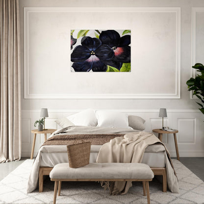 Black and Purple Petunias - Georgia O'Keeffe Acrylic Print - 70x100 cm / 28x40″ inches | Georgia O'Keeffe Wall Art | Georgia O'Keeffe Prints
