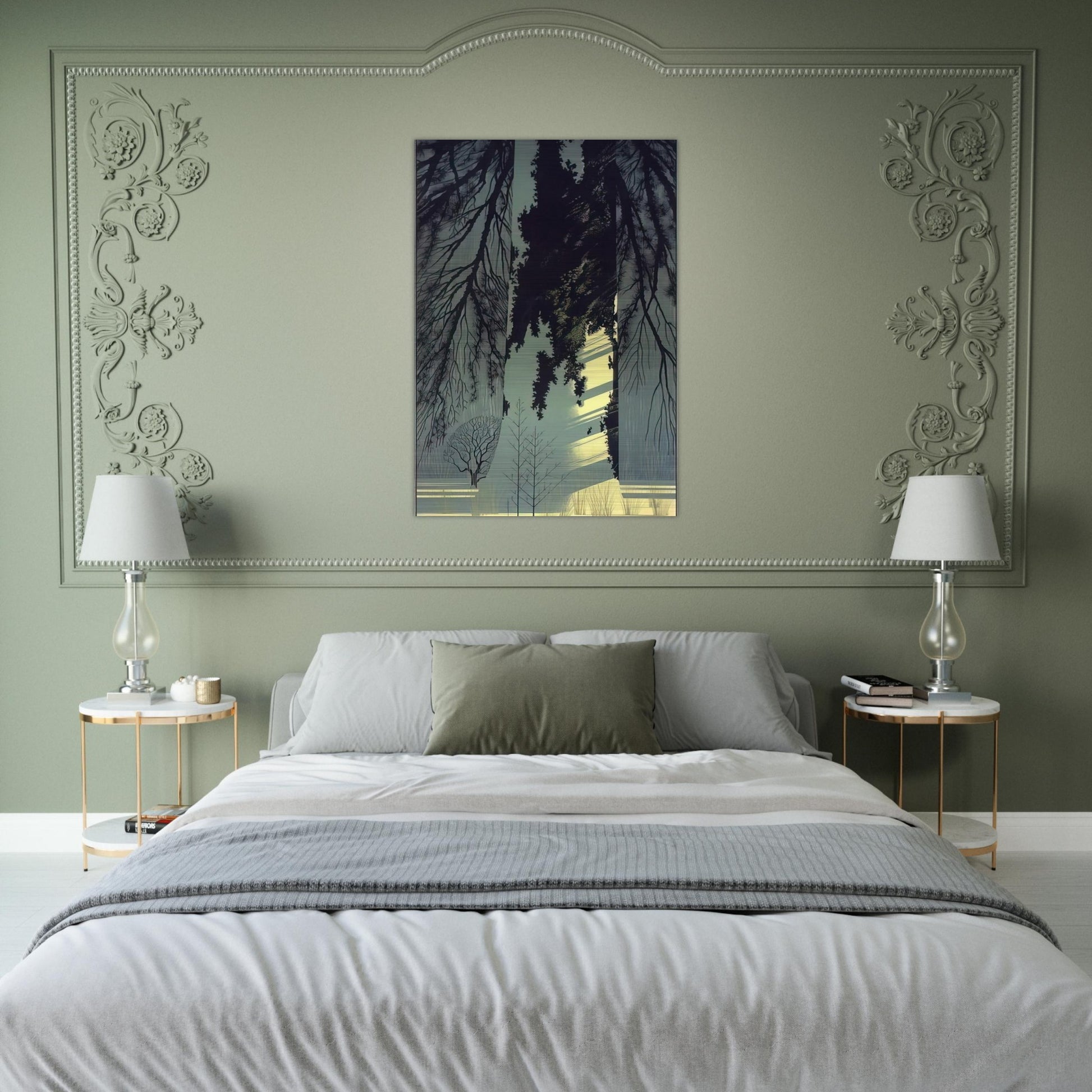 Snow White - Eyvind Earle Brushed Aluminum Print - 70x100 cm / 28x40 inches | Eyvind Earle Aluminum Print | Eyvind Earle Prints