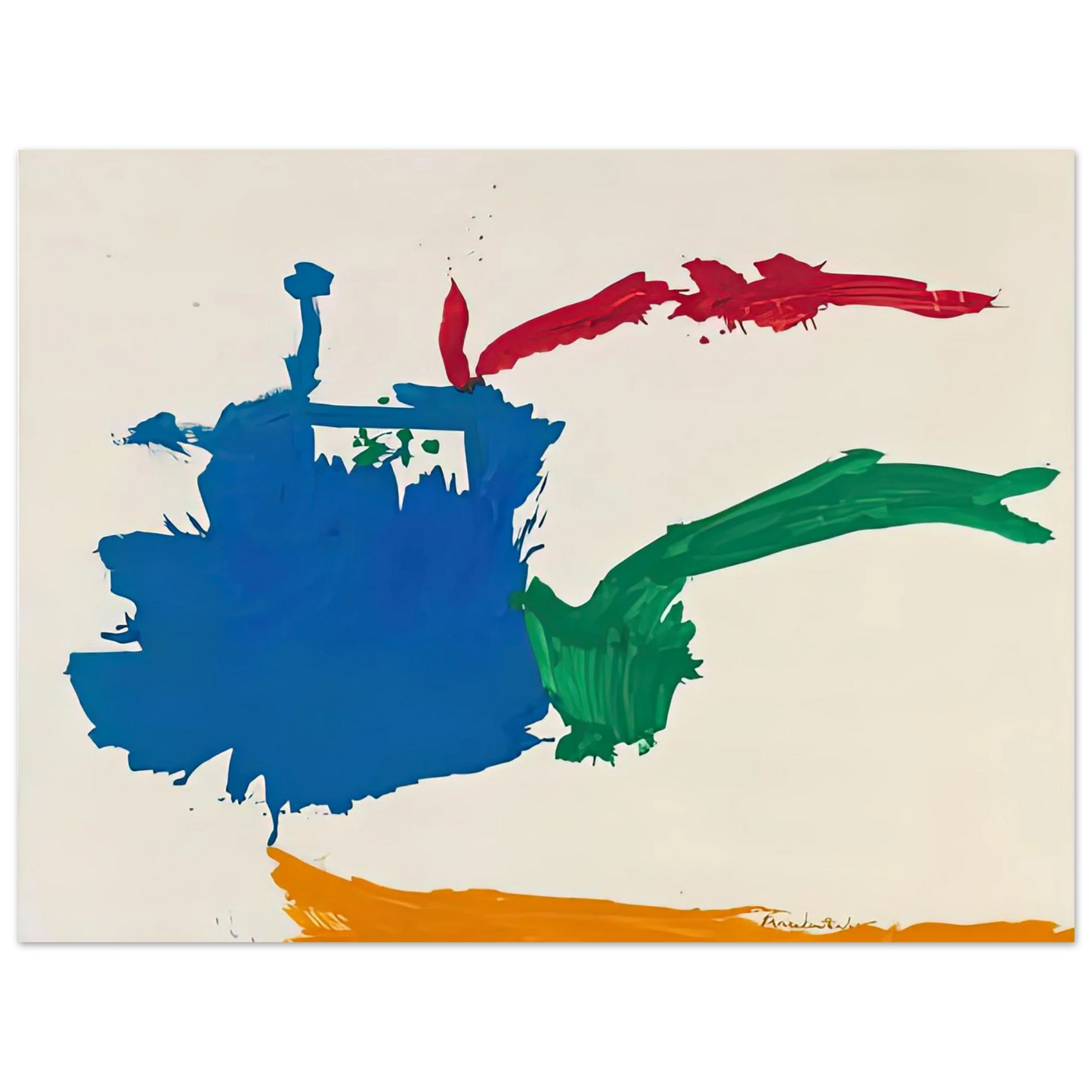 Helen Frankenthaler - Italian Beach, 1960- Wall Art - 30x40 cm / 12x16 inches - Fine Art Poster-canvas - -