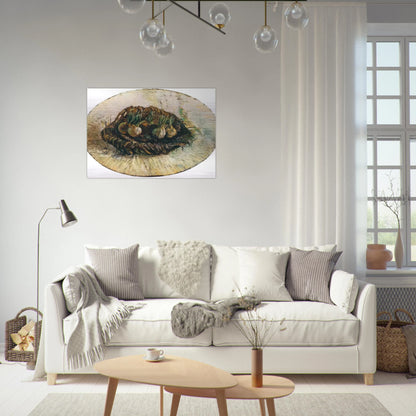 Basket of Sprouting Bulbs - Vincent van Gogh Brushed Aluminum Print - 70x100 cm / 28x40 inches | Vincent van Gogh Aluminum Print | Vincent van Gogh Prints