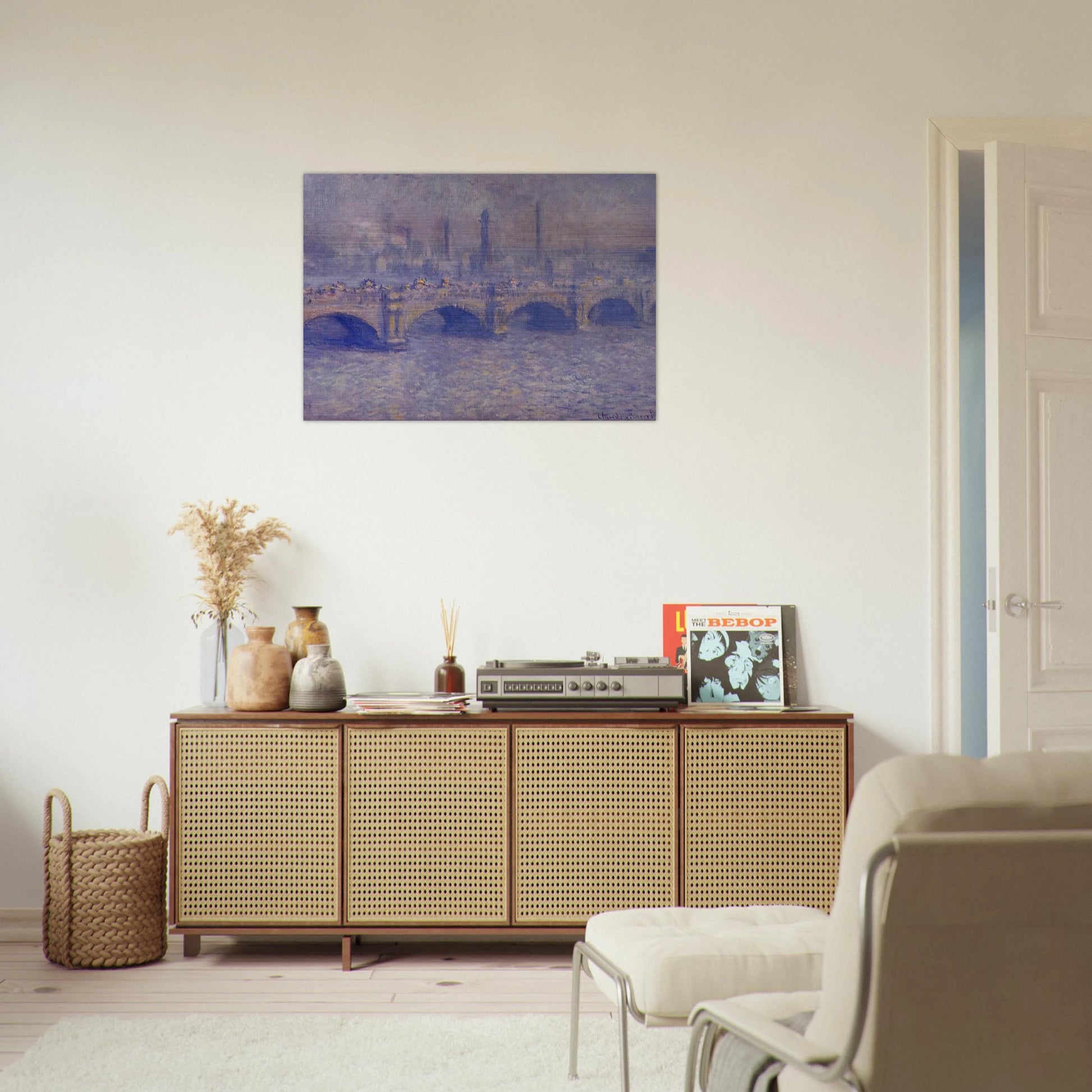 Waterloo Bridge, Sunlight Effect - claude monet Brushed Aluminum Print - 70x100 cm / 28x40 inches | claude monet Aluminum Print | claude monet Prints