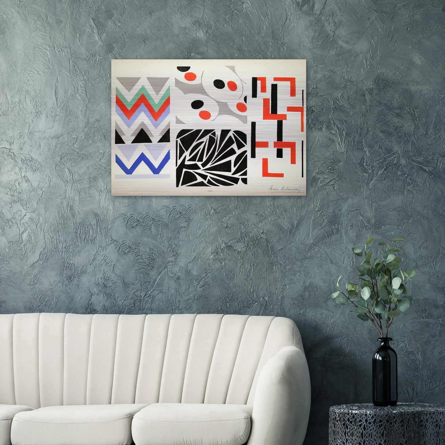 HER PAINTINGS HER OBJECTS - Sonia Delaunay Brushed Aluminum Print - 70x100 cm / 28x40 inches | Sonia Delaunay Aluminum Print | Sonia Delaunay Prints