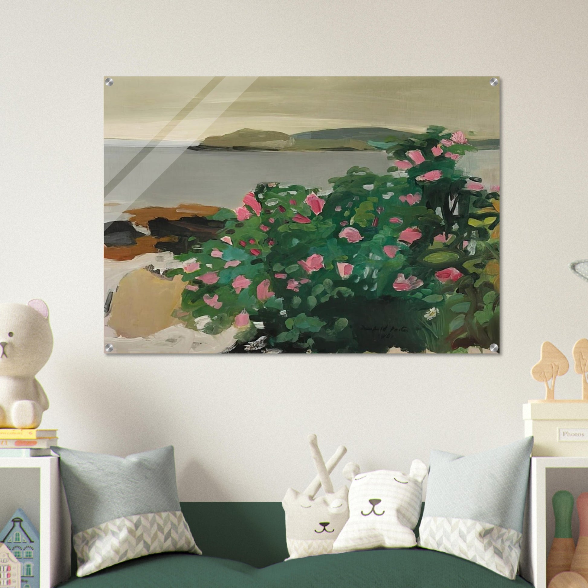 WILD ROSES 1961 - Fairfield Porter Acrylic Print - 70x100 cm / 28x40″ inches