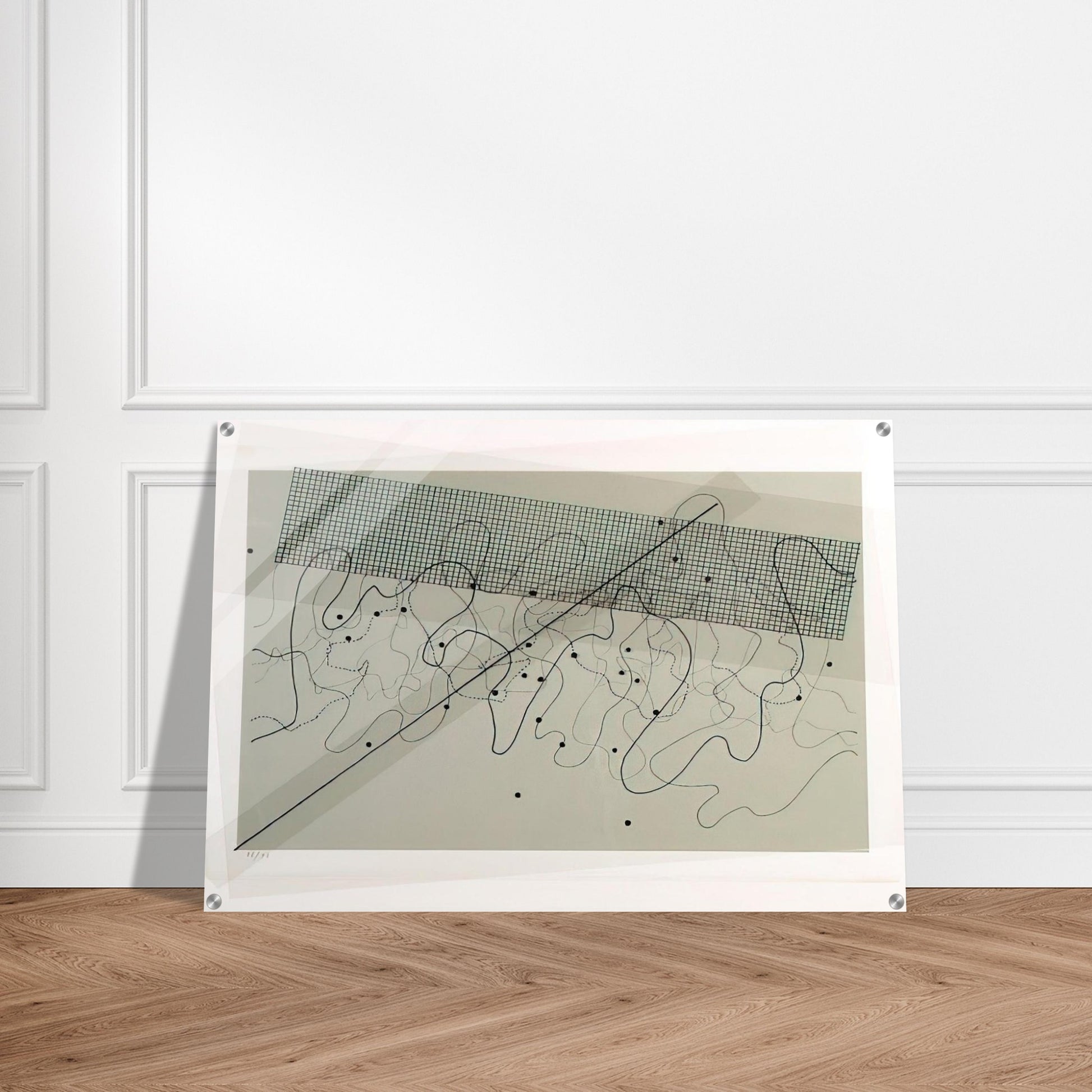 Fontana Mix Light Grey - 1981 - John Cage Acrylic Print - 70x100 cm / 28x40″ inches | John Cage Wall Art | John Cage Prints