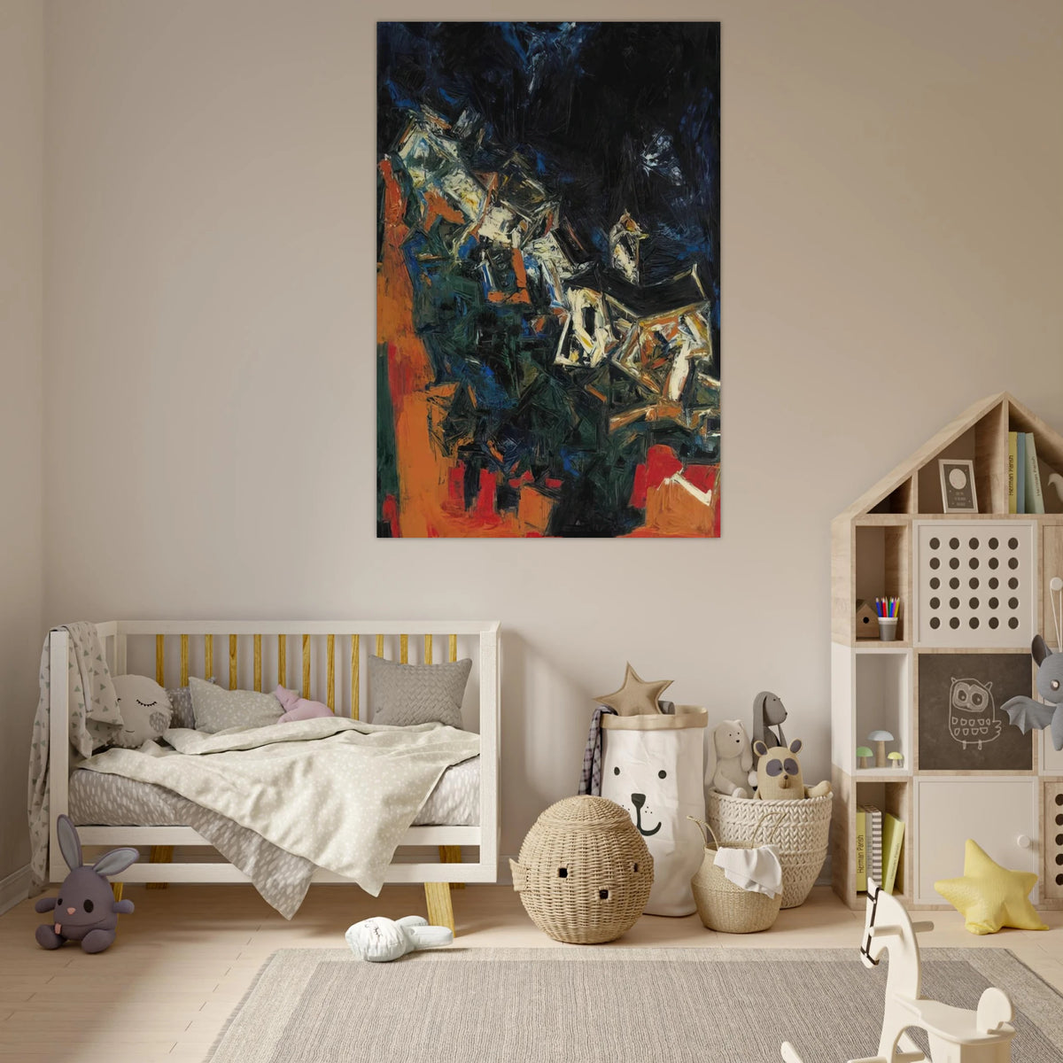 Clocher du Village - 1958 - S. H. Raza Art Prints - 100x150 cm / 40x60″ inches | S. H. Raza Poster | S. H. Raza Prints