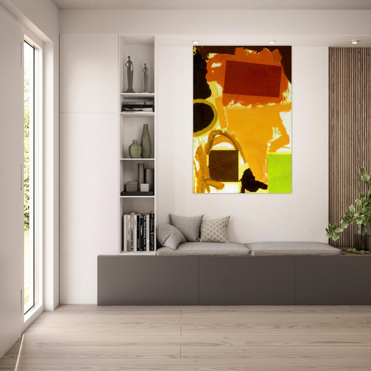 Abstract Painting with Boxes 2 - 1963 - Ronnie Landfield Art Prints - 100x150 cm / 40x60″ inches | Ronnie Landfield Poster | Ronnie Landfield Prints
