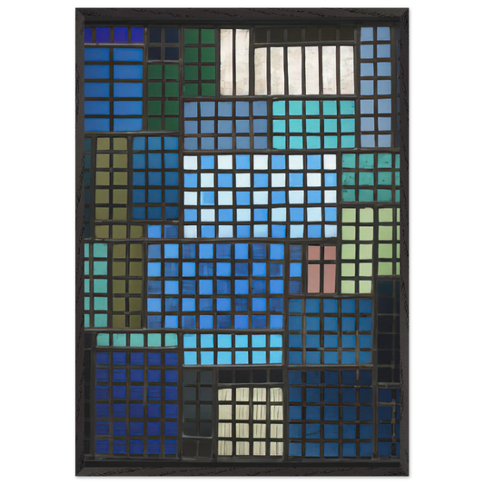 PARK 1924 - Josef Albers 70x100 cm / 28x40 inches Framed Art Print – Black Wooden Frame