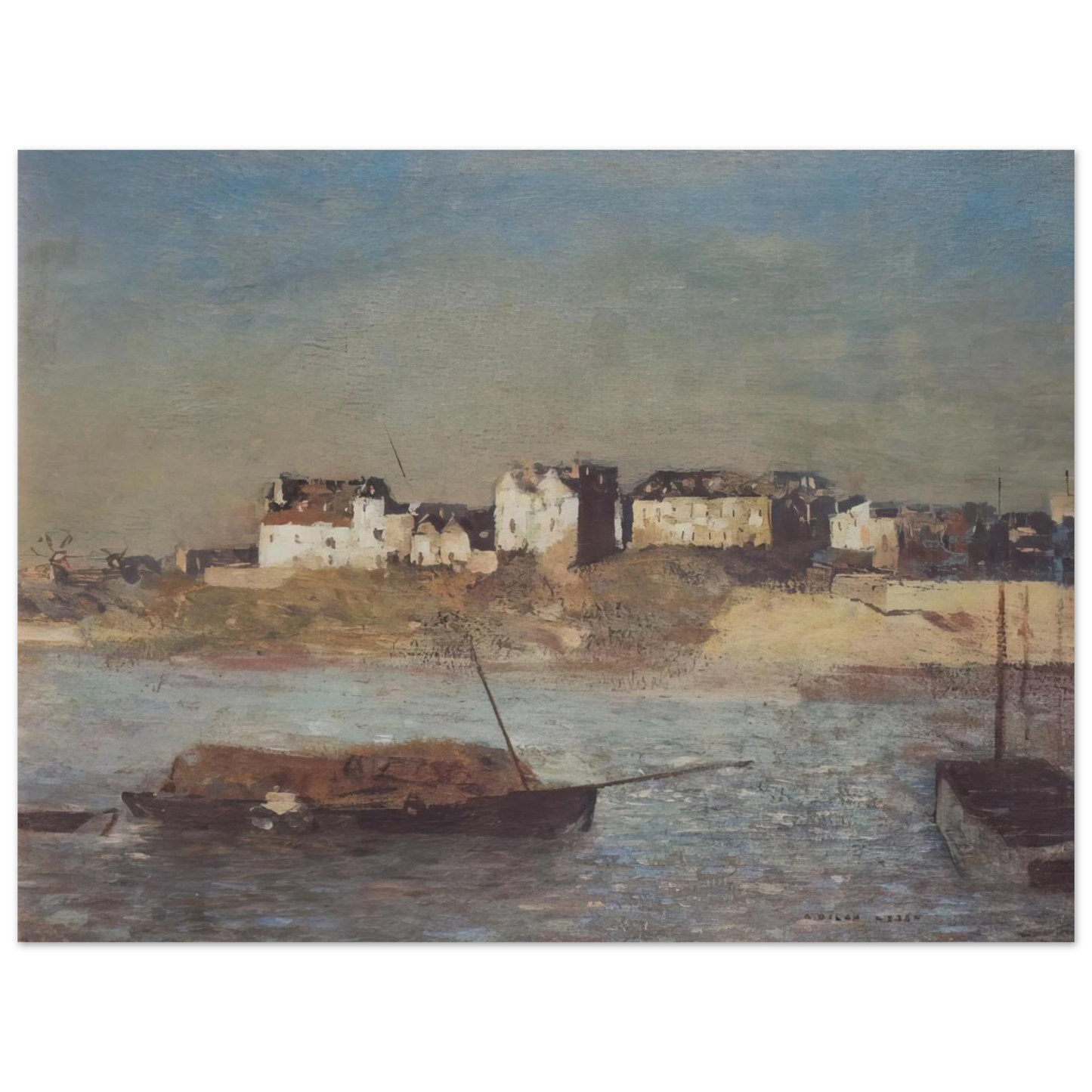 Odilon Redon - BRETON HARBOUR  75x100 cm / 30x40inches Fine Art Poster