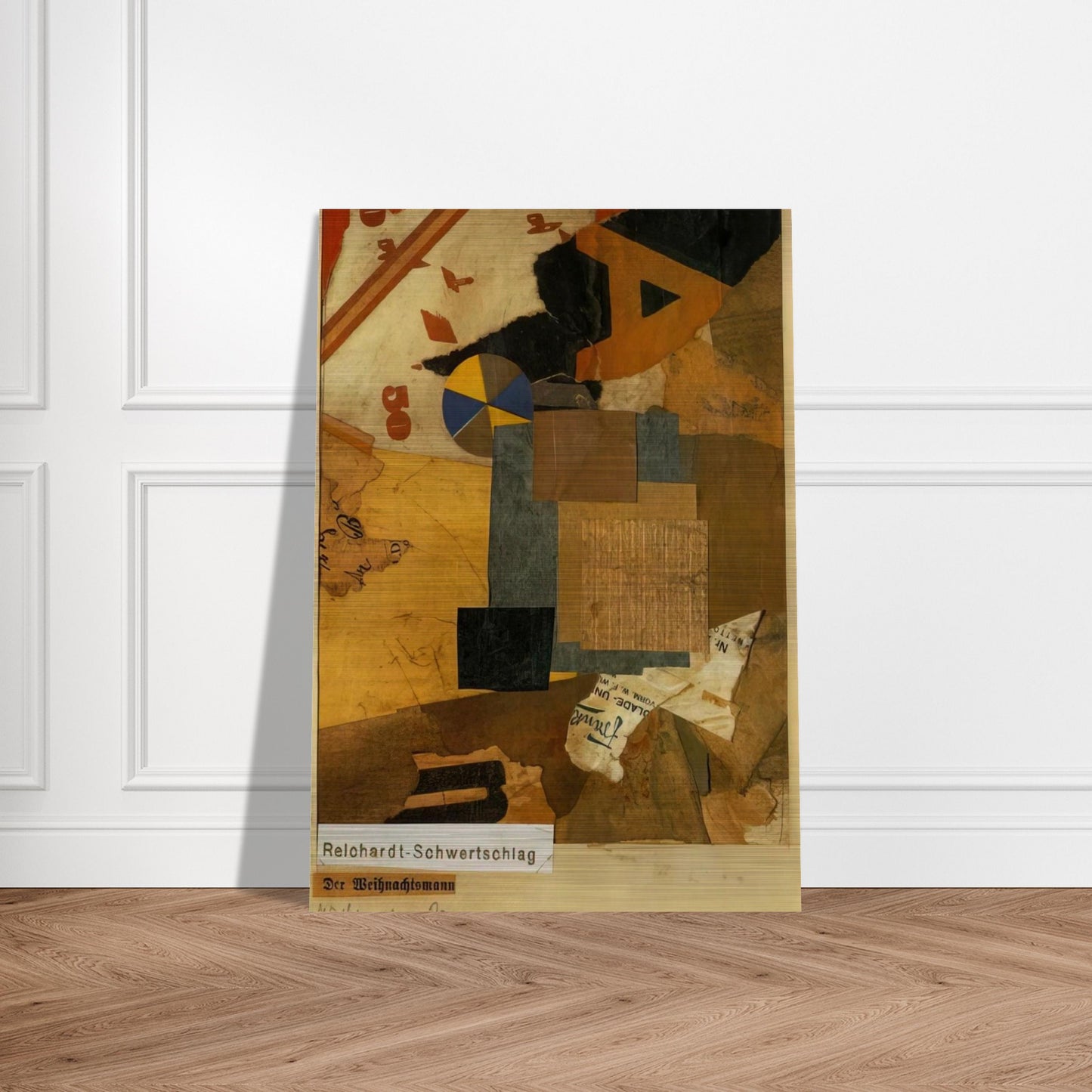 SANTA CLAUS 1922 - Kurt Schwitters Brushed Aluminum Print - 70x100 cm / 28x40 inches | Kurt Schwitters Aluminum Print | Kurt Schwitters Prints