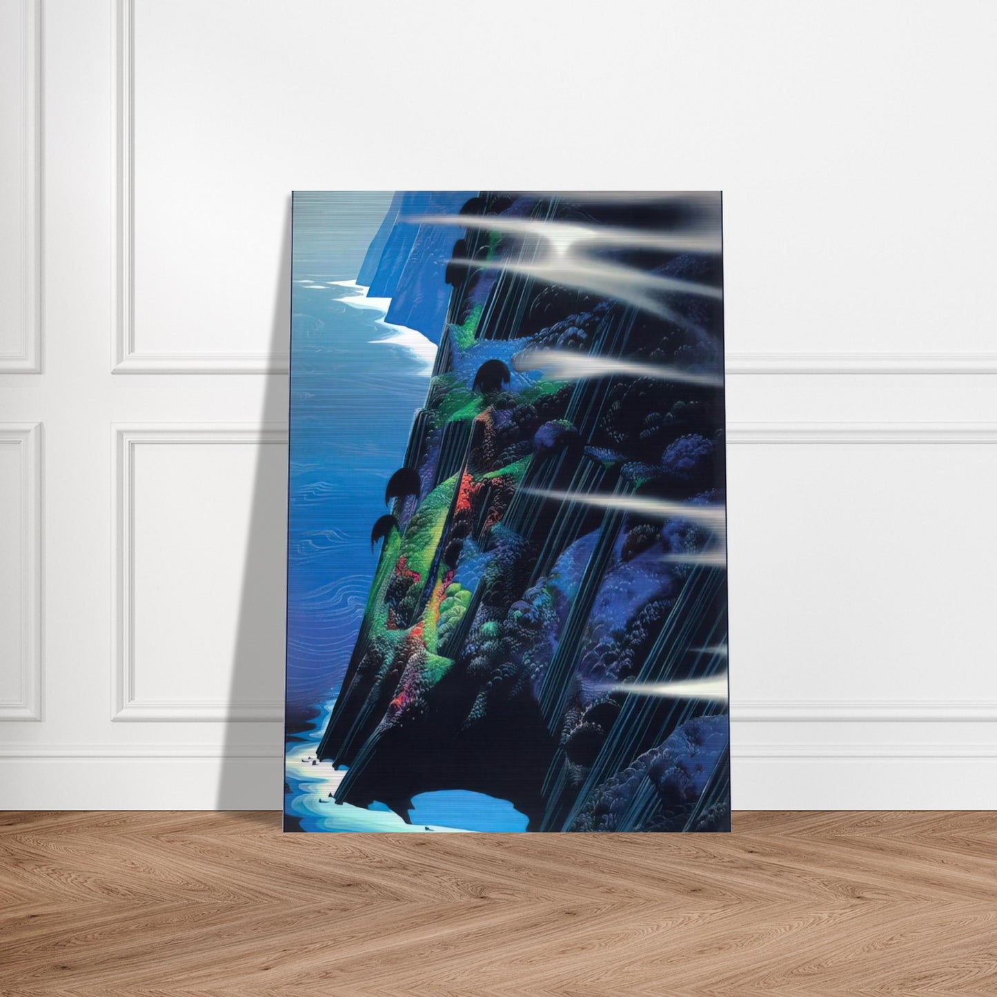 Where Dreams are Born - Eyvind Earle Brushed Aluminum Print - 70x100 cm / 28x40 inches | Eyvind Earle Aluminum Print | Eyvind Earle Prints