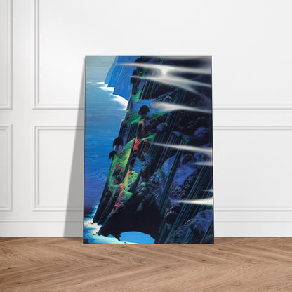 Where Dreams are Born - Eyvind Earle Brushed Aluminum Print - 70x100 cm / 28x40 inches | Eyvind Earle Aluminum Print | Eyvind Earle Prints