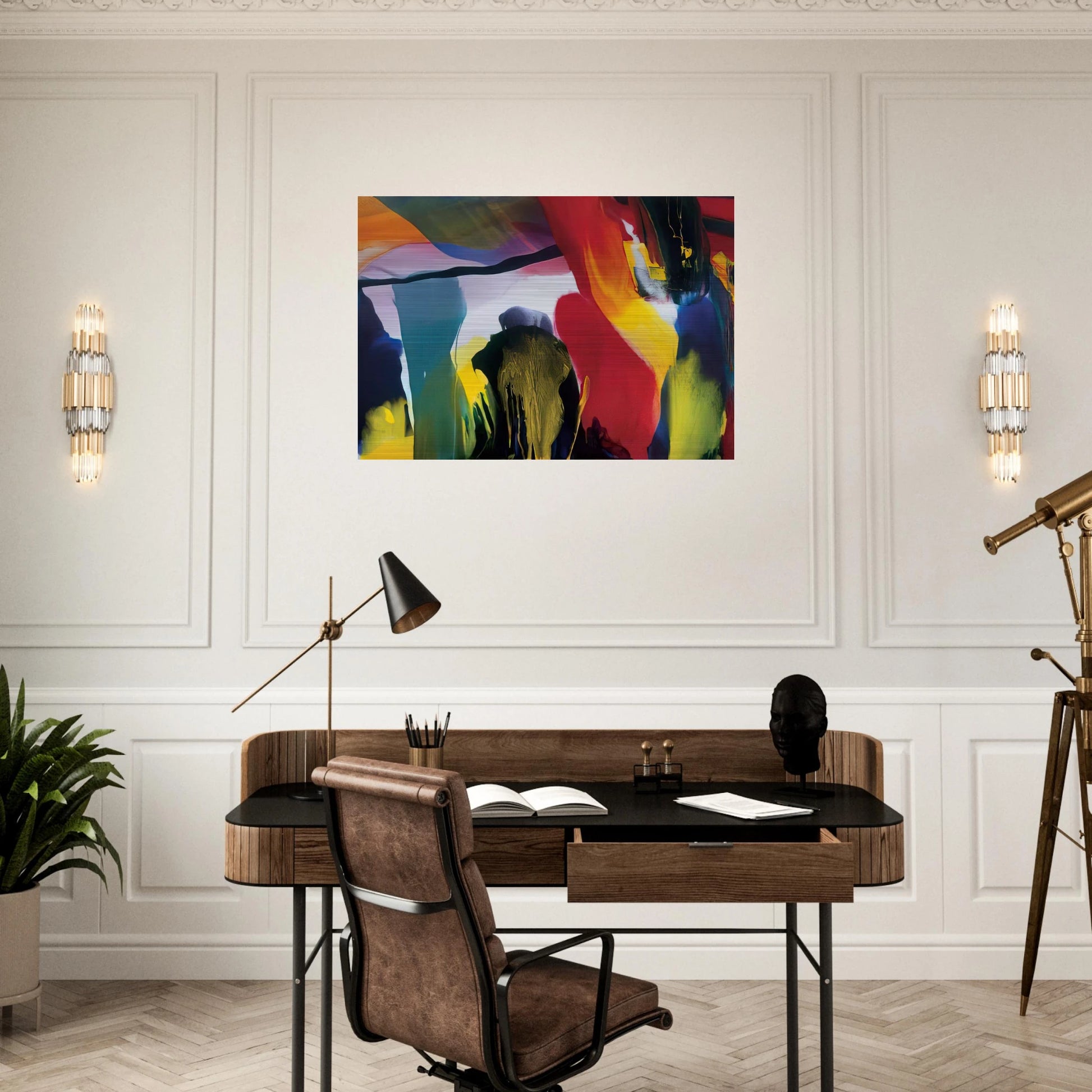 Phenomena Solstice Encounter - Paul Jenkins Brushed Aluminum Print - 70x100 cm / 28x40 inches | Paul Jenkins Aluminum Print | Paul Jenkins Prints