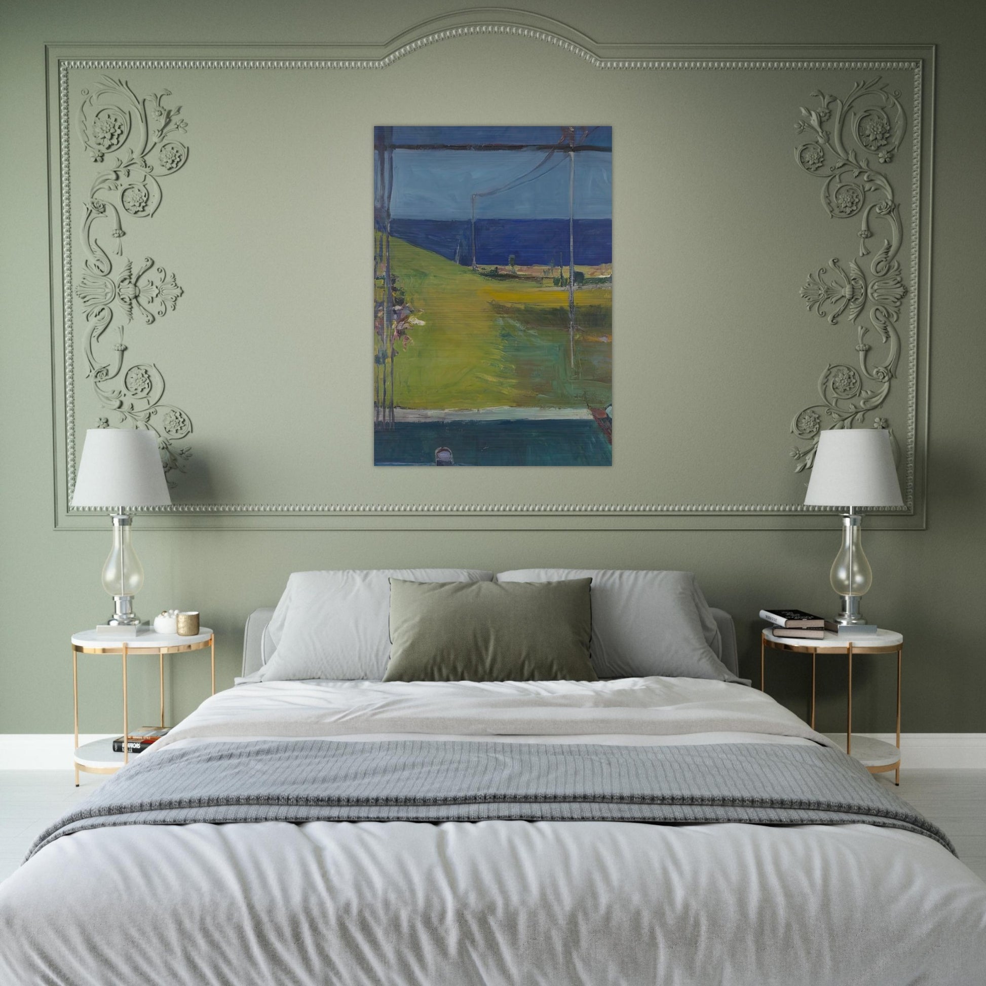Ocean from a Window - Richard Diebenkorn Brushed Aluminum Print - 70x100 cm / 28x40 inches | Richard Diebenkorn Aluminum Print | Richard Diebenkorn Prints
