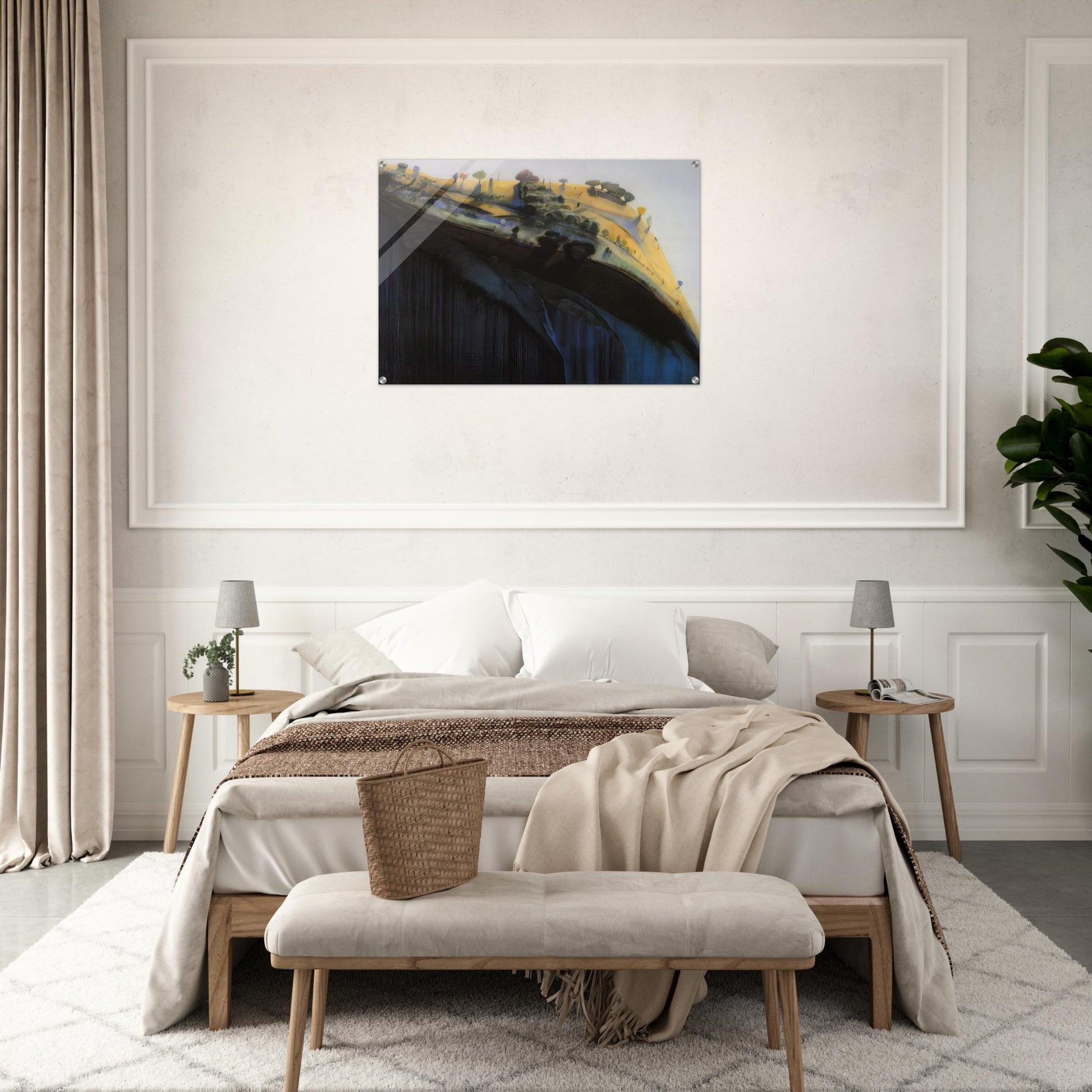 Coloma Ridge - 1968 - Wayne Thiebaud Acrylic Print - 70x100 cm / 28x40″ inches