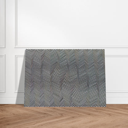 DESCENDING 1966 - Bridget Riley Brushed Aluminum Print - 70x100 cm / 28x40 inches | Bridget Riley Aluminum Print | Bridget Riley Prints