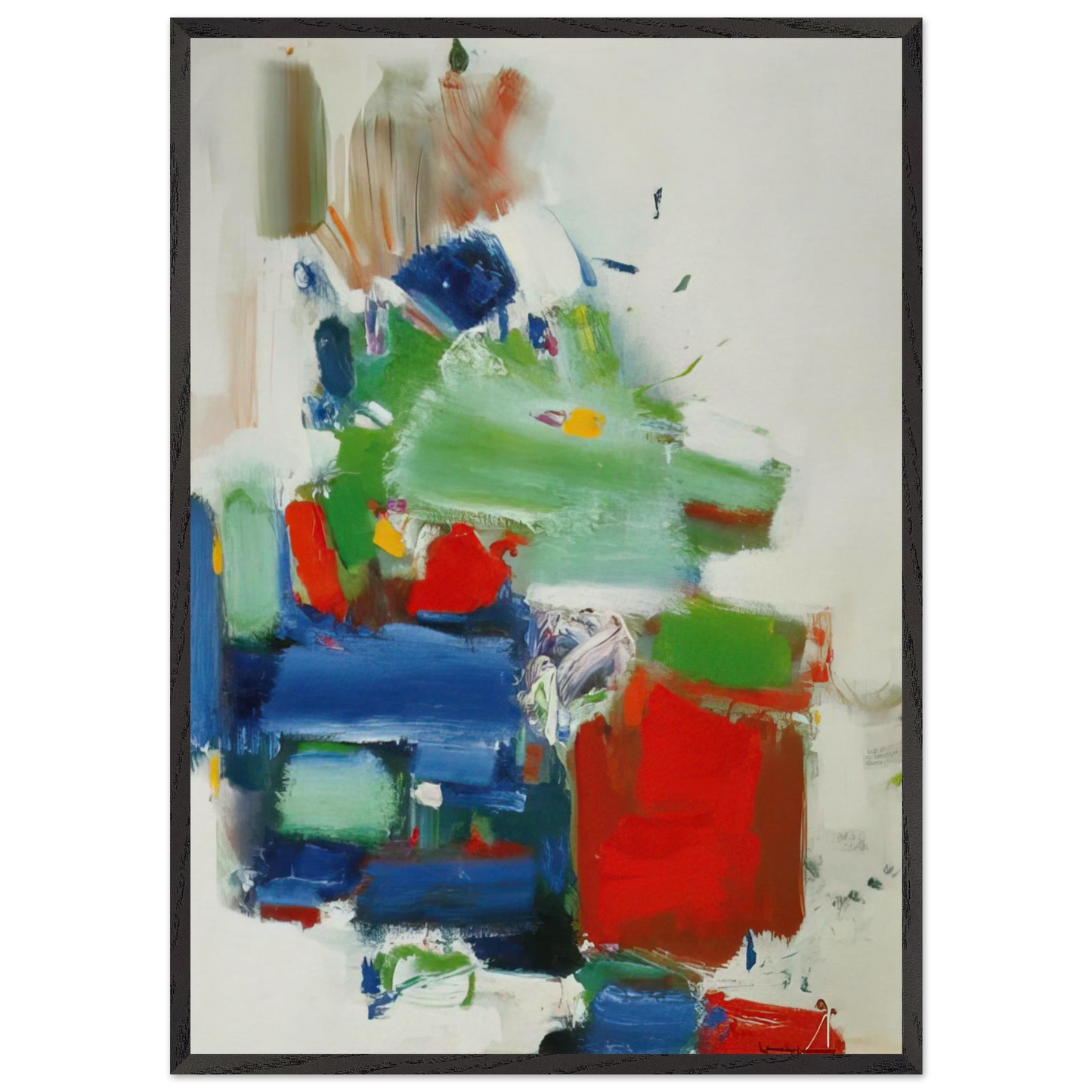 Art Like Love Is Dedication - Hans Hofmann 70x100 cm / 28x40 inches Framed Art Print – Black Wooden Frame