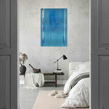 Blue Bellows, 1976- - Helen Frankenthaler Brushed Aluminum Print - 70x100 cm / 28x40 inches | Helen Frankenthaler Aluminum Print | Helen Frankenthaler Prints