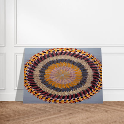 Golden Pinwheel - 1979 - Miriam Schapiro Brushed Aluminum Print - 70x100 cm / 28x40 inches | Miriam Schapiro Aluminum Print | Miriam Schapiro Prints