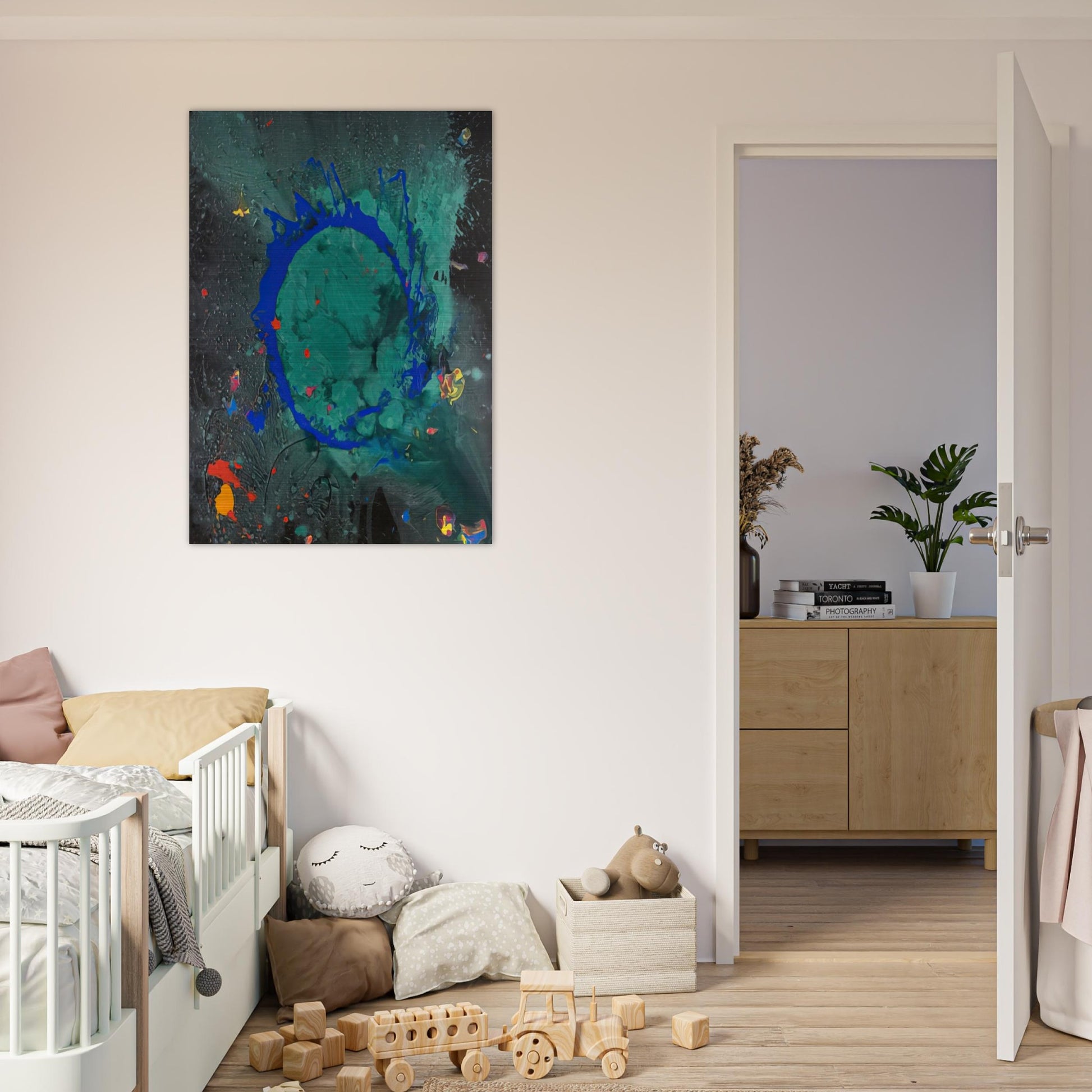 Jade Buddha 23.07.08 - 2008 - John Hoyland Brushed Aluminum Print - 70x100 cm / 28x40 inches | John Hoyland Aluminum Print | John Hoyland Prints