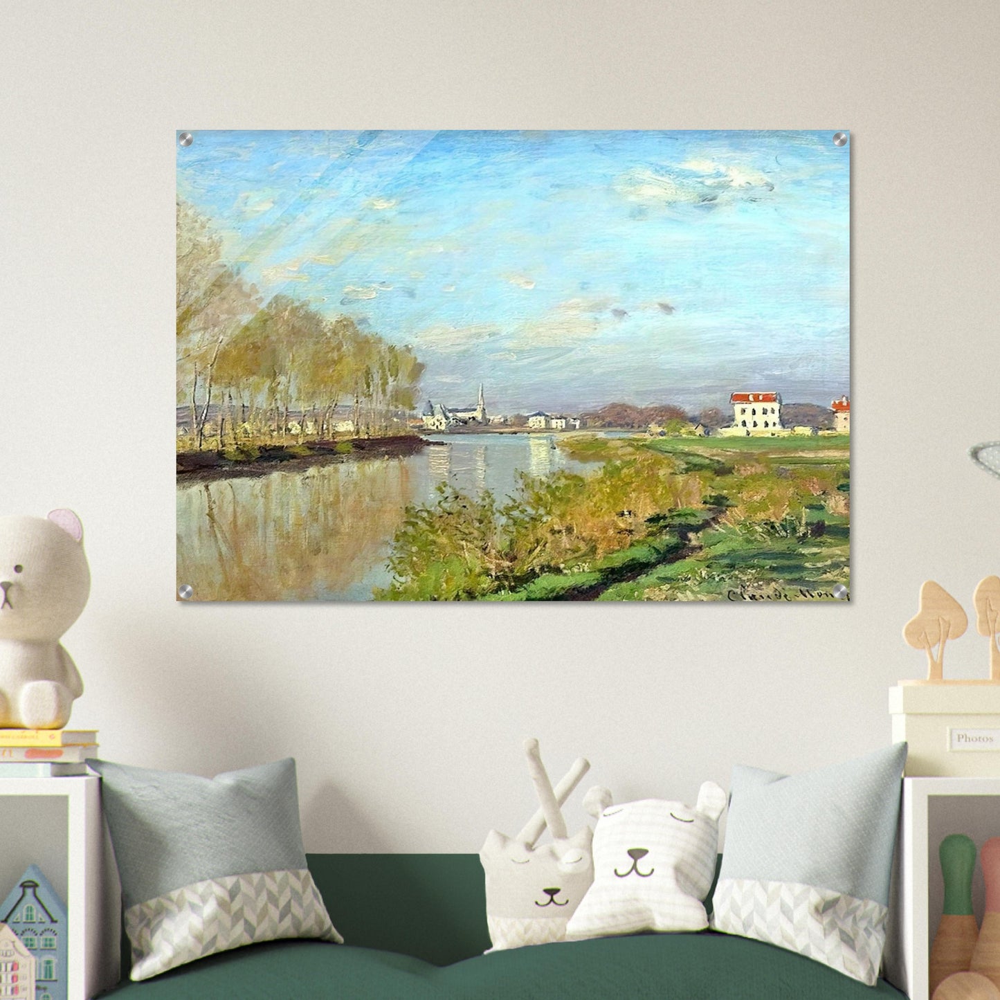 Argenteuil, The Seine - claude monet Acrylic Print - 70x100 cm / 28x40″ inches