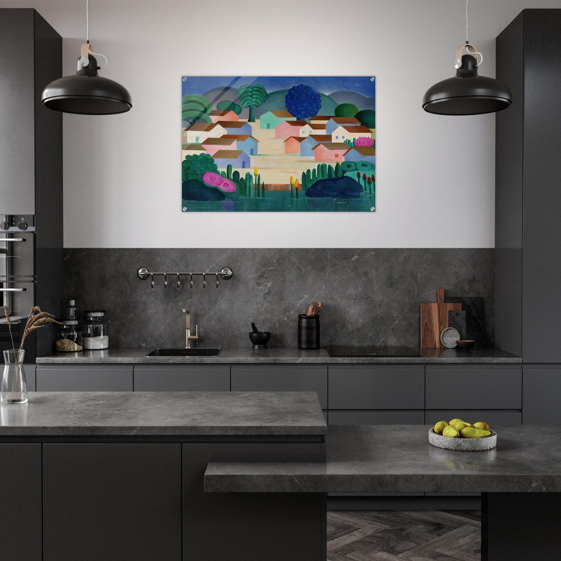 Landscape with Sixteen Houses - Tarsila do Amaral Acrylic Print - 70x100 cm / 28x40″ inches
