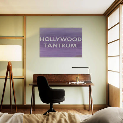 HOLLYWOOD TANTRUM 1979 - Edward Ruscha Brushed Aluminum Print - 70x100 cm / 28x40 inches | Edward Ruscha Aluminum Print | Edward Ruscha Prints