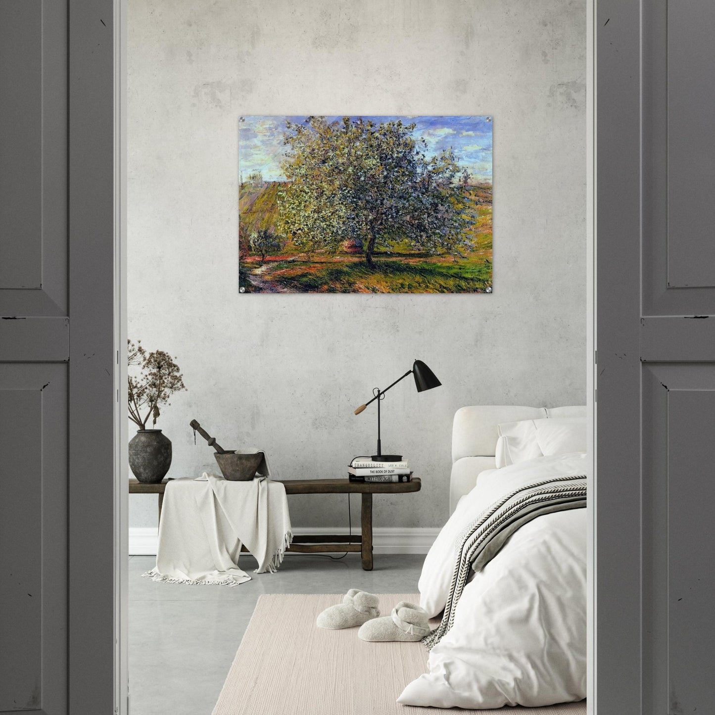 Tree in Flower near Vetheuil - claude monet Acrylic Print - 70x100 cm / 28x40″ inches | claude monet Wall Art | claude monet Prints