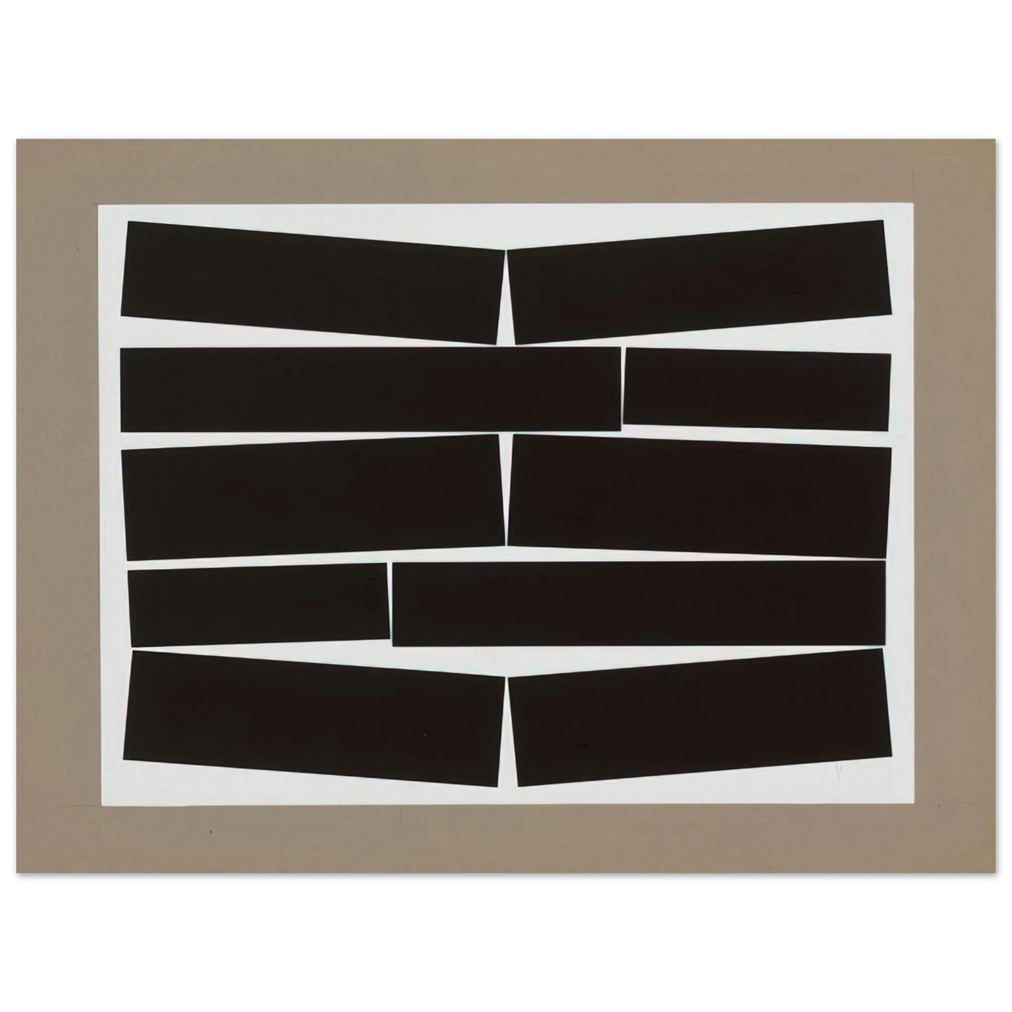 Helio Oiticica - Metaesquema Dois brancos - 1958  75x100 cm / 30x40inches Fine Art Poster
