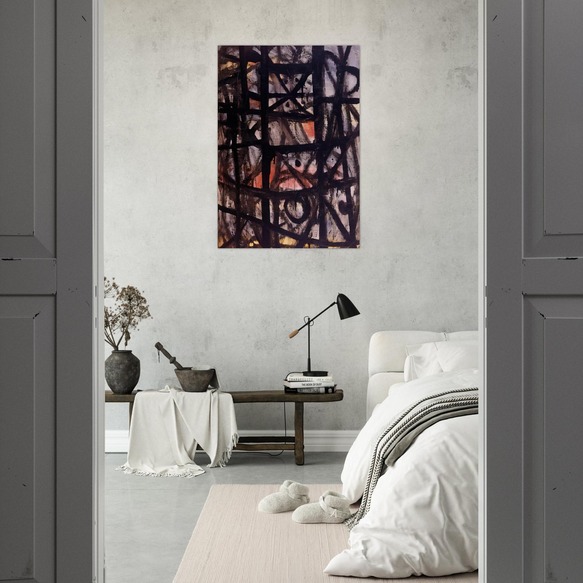 The Cage - 1954 - Adolph Gottlieb Brushed Aluminum Print - 70x100 cm / 28x40 inches | Adolph Gottlieb Aluminum Print | Adolph Gottlieb Prints