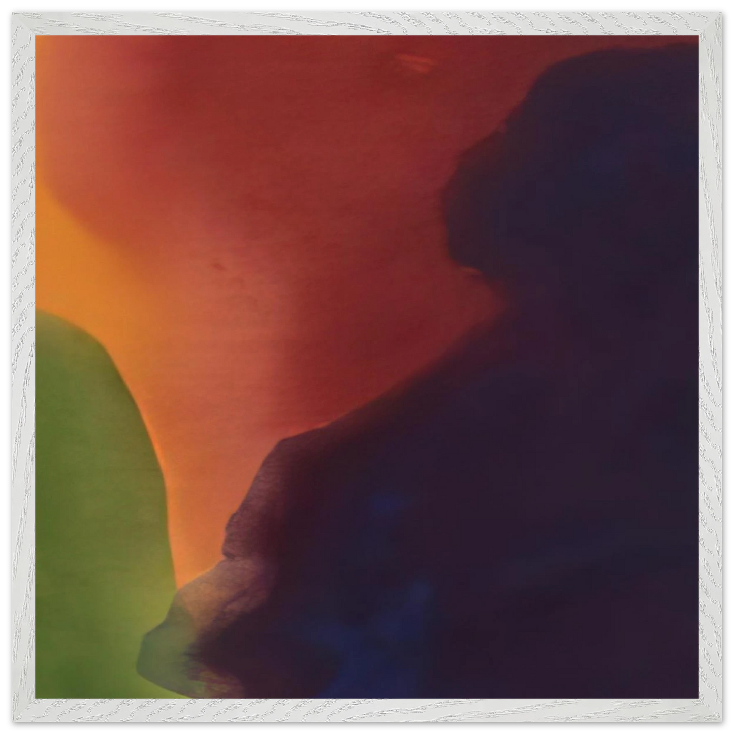 Helen Frankenthaler - Blue Atmosphere III - 1963 Wall art - 70x100 cm / 28x40 inches - Premium Wooden Framed Poster With Fine Art Paper-canvas - White frame