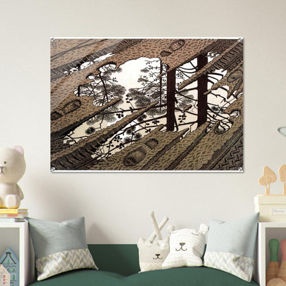 PUDDLE - MC Escher Acrylic Print - 70x100 cm / 28x40″ inches | Maurits Cornelis Escher Prints
