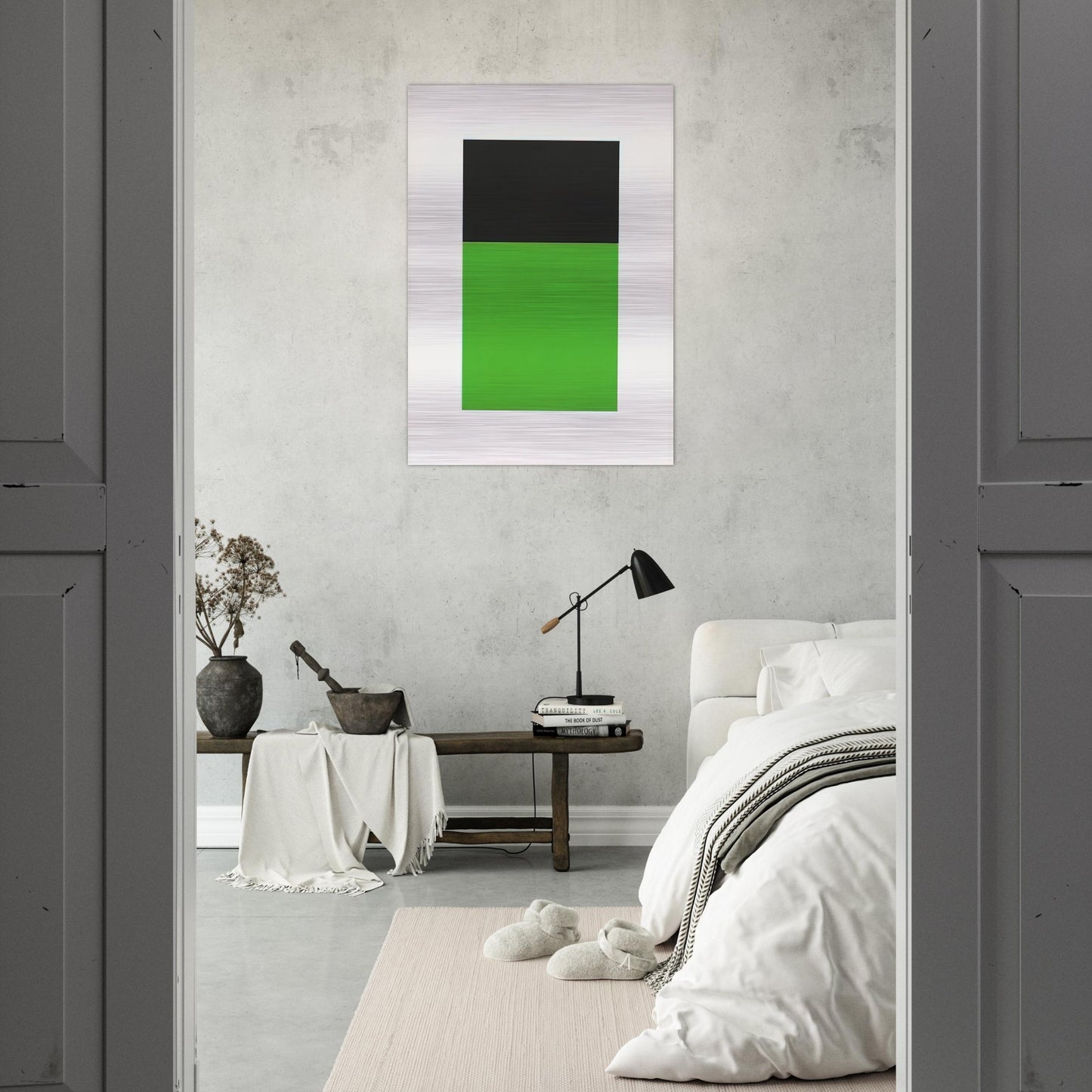 Black-Green from the Series of Ten Lithographs - Ellsworth Kelly Brushed Aluminum Print - 70x100 cm / 28x40 inches | Ellsworth Kelly Aluminum Print | Ellsworth Kelly Prints