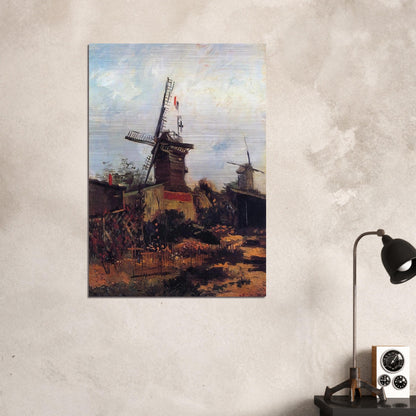 The Mill of Blute End - Vincent van Gogh Brushed Aluminum Print - 70x100 cm / 28x40 inches | Vincent van Gogh Aluminum Print | Vincent van Gogh Prints