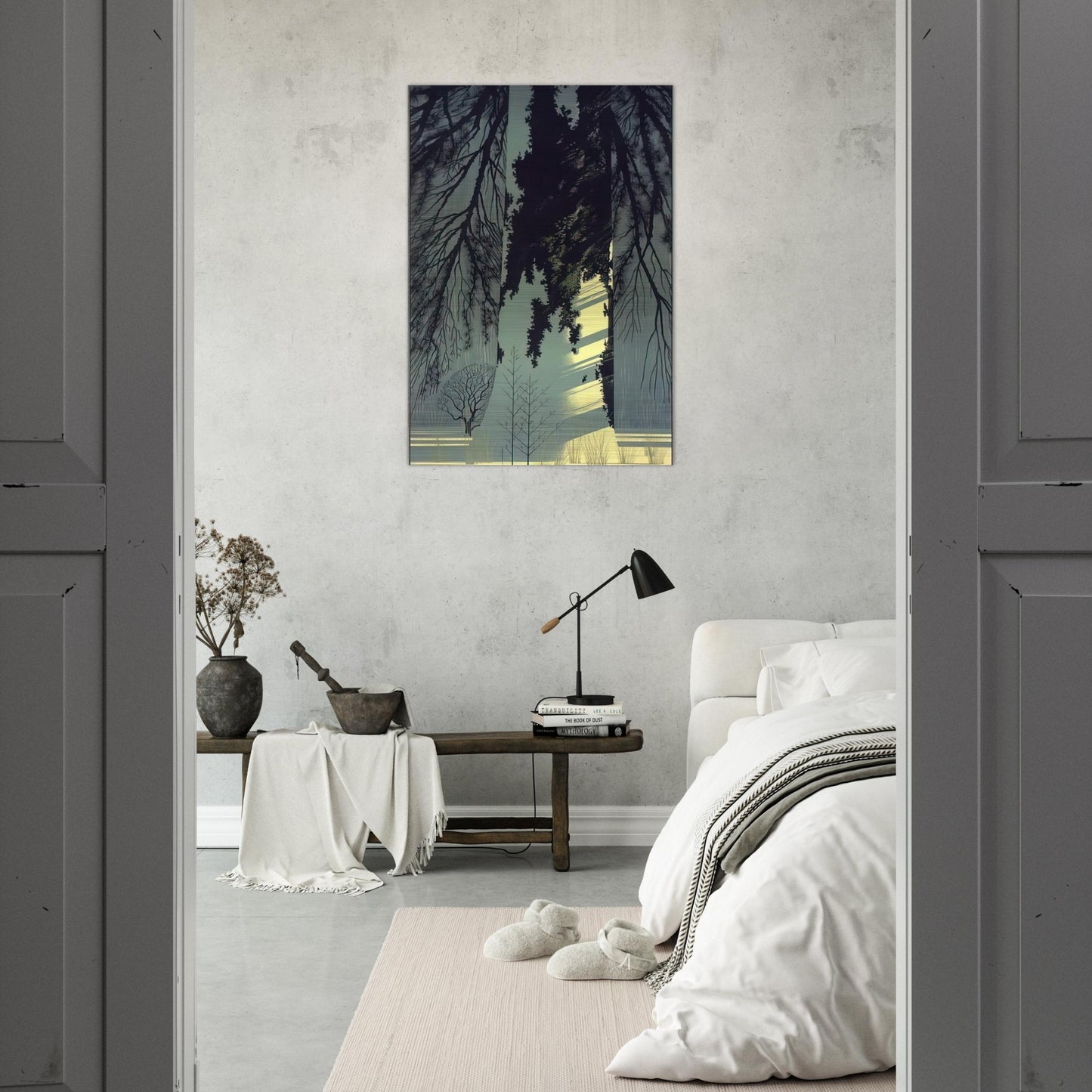 Snow White - Eyvind Earle Brushed Aluminum Print - 70x100 cm / 28x40 inches | Eyvind Earle Aluminum Print | Eyvind Earle Prints