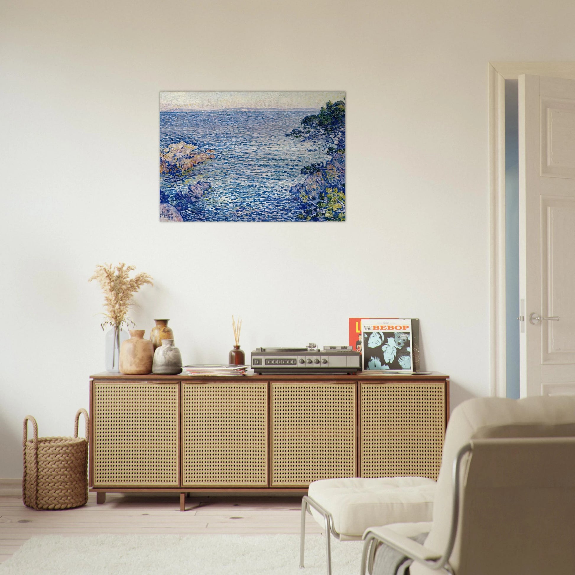 THE POINT OF ROSSIGNOL 1904 - Theo van Rysselberghe Brushed Aluminum Print - 70x100 cm / 28x40 inches | Theo van Rysselberghe Aluminum Print | Theo van Rysselberghe Prints