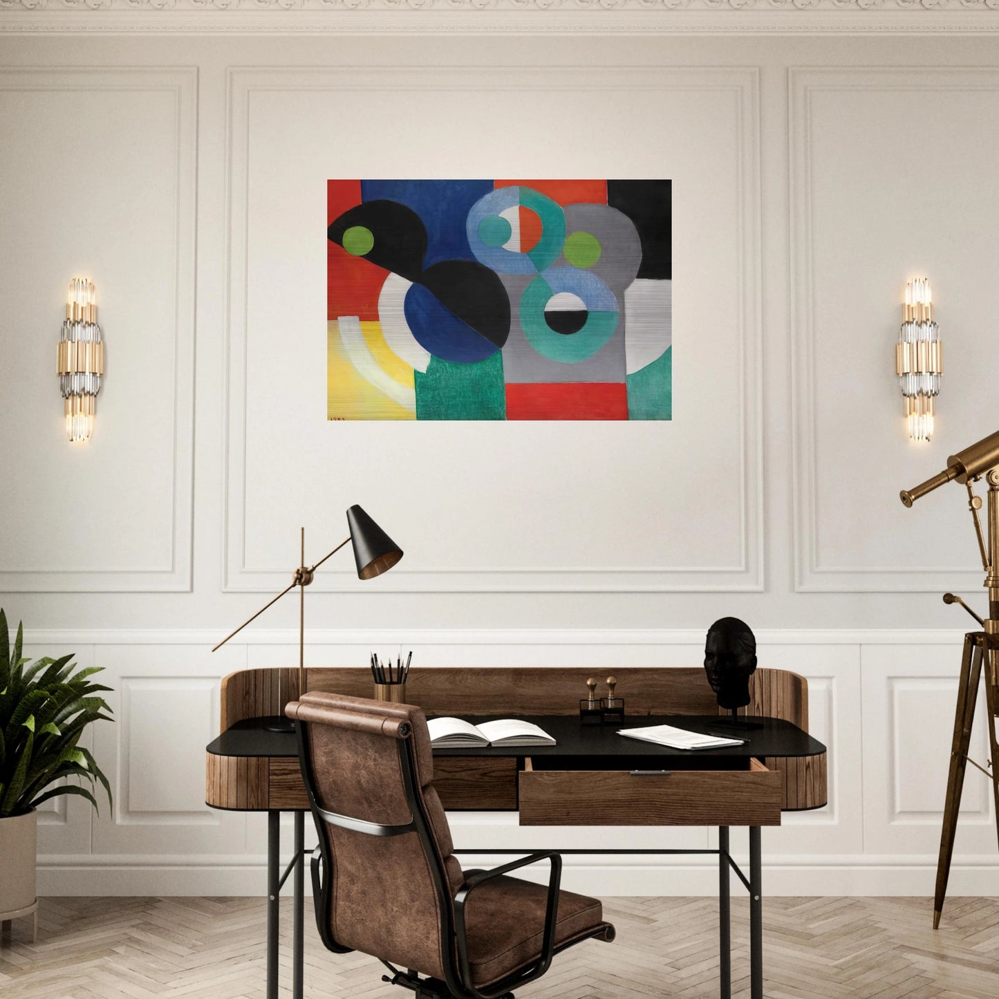 RYTHME COLORE - Sonia Delaunay Brushed Aluminum Print - 70x100 cm / 28x40 inches | Sonia Delaunay Aluminum Print | Sonia Delaunay Prints