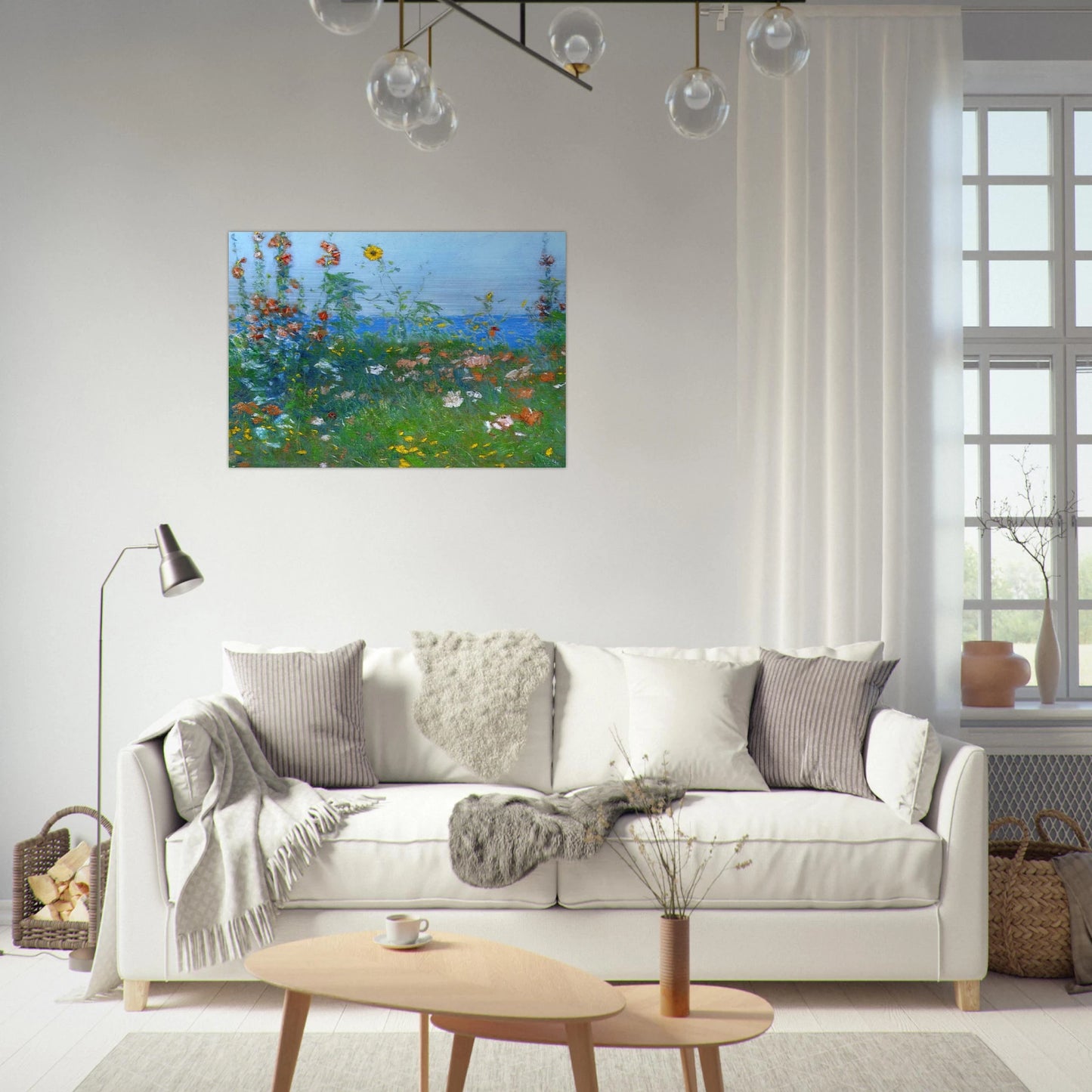 Poppies, Isles of Shoals 03 - Childe Hassam Brushed Aluminum Print - 70x100 cm / 28x40 inches | Childe Hassam Aluminum Print | Childe Hassam Prints