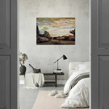 Landscape with Dunes - Vincent van Gogh Brushed Aluminum Print - 70x100 cm / 28x40 inches | Vincent van Gogh Aluminum Print | Vincent van Gogh Prints