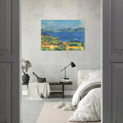 The Gulf of Marseille Seen from L'Estaque - Paul Cézanne Brushed Aluminum Print - 70x100 cm / 28x40 inches | Paul Cézanne Aluminum Print | Paul Cézanne Prints