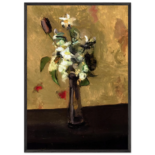 BOUQUET OF FLOWERS IN A CRYSTAL VASE 1902 - Henri Matisse 70x100 cm / 28x40 inches Framed Art Print – Black Wooden Frame