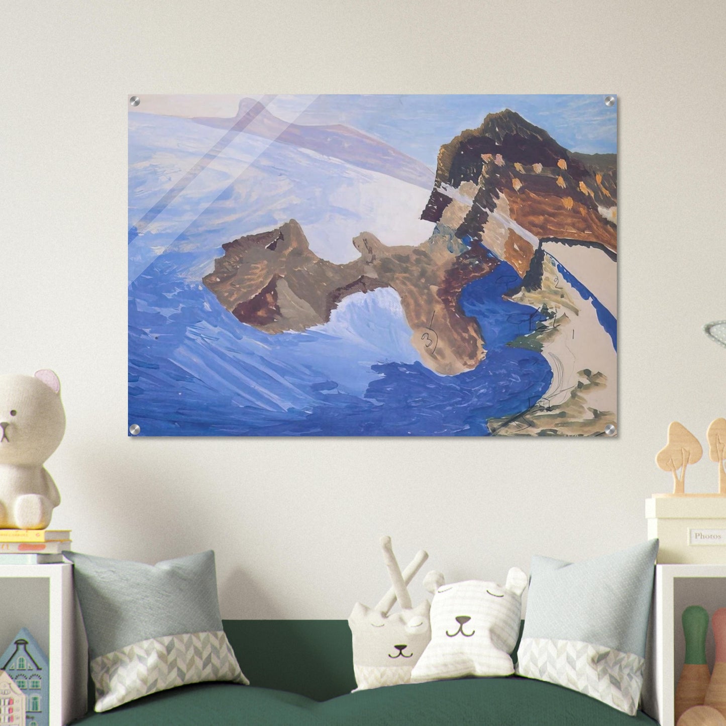 Meeting on the Island - Benedetta Cappa Acrylic Print - 70x100 cm / 28x40″ inches