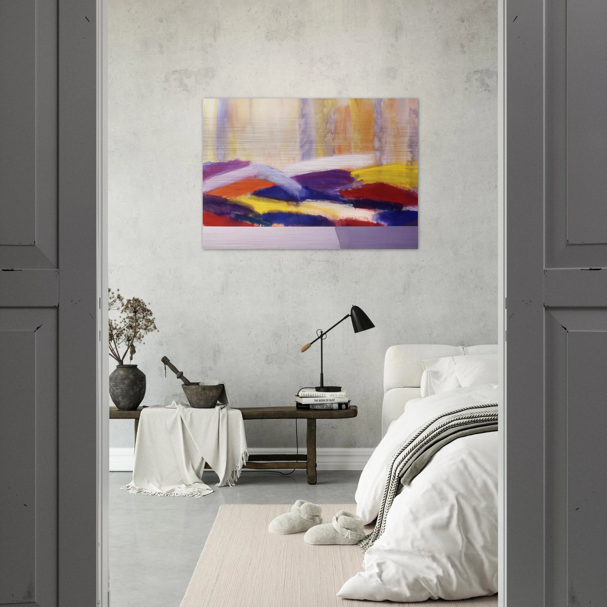 Matisse's Table - 1996 - Ronnie Landfield Brushed Aluminum Print - 70x100 cm / 28x40 inches | Ronnie Landfield Aluminum Print | Ronnie Landfield Prints
