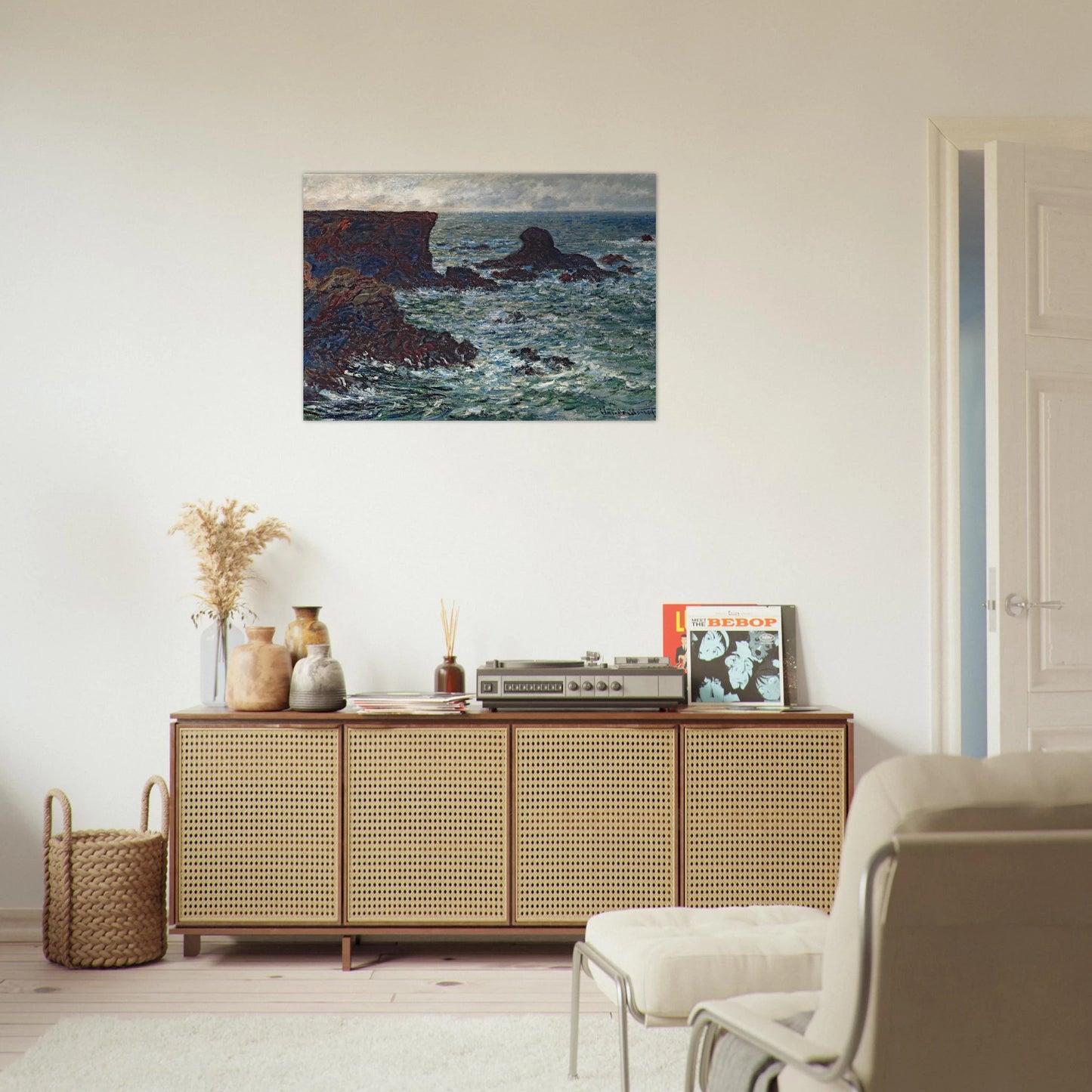 Rocks at Port Coton, the Lion Rock - claude monet Brushed Aluminum Print - 70x100 cm / 28x40 inches | claude monet Aluminum Print | claude monet Prints