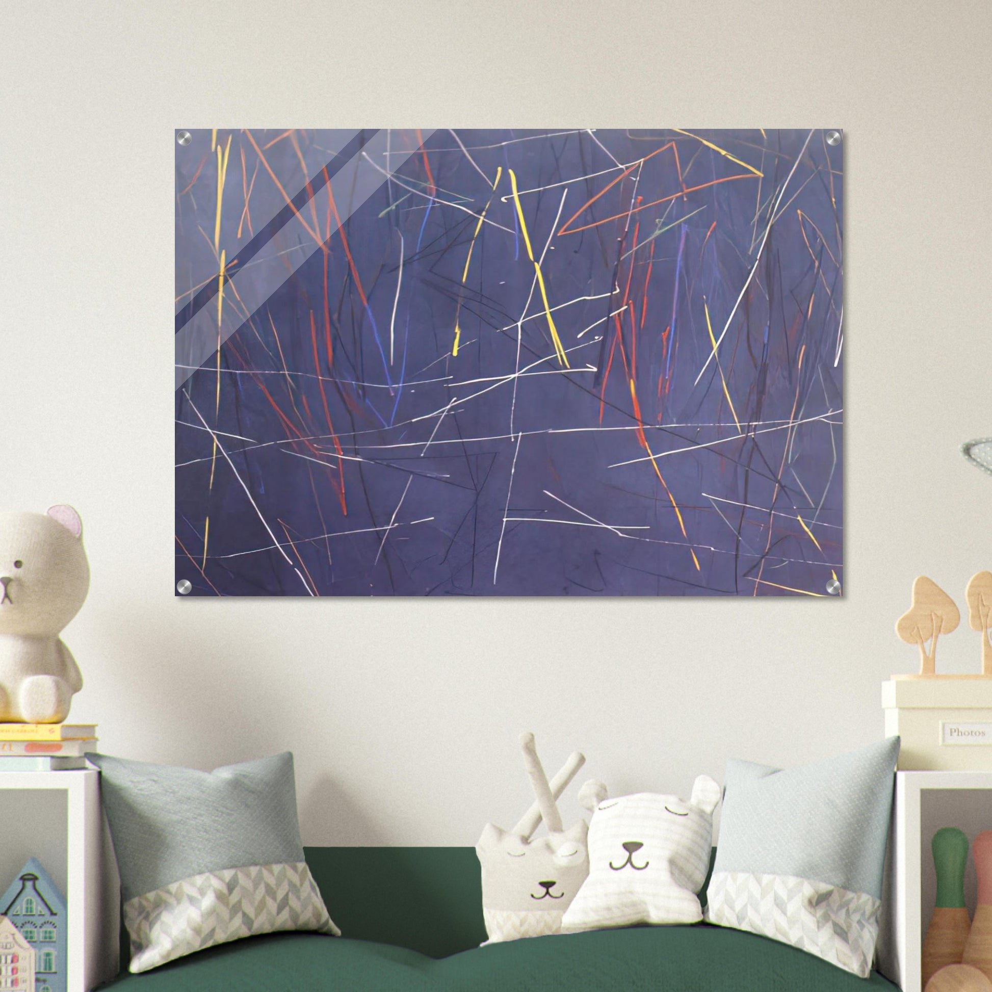 Gates of Blue - 1975 - Ronnie Landfield Acrylic Print - 70x100 cm / 28x40″ inches | Ronnie Landfield Wall Art | Ronnie Landfield Prints