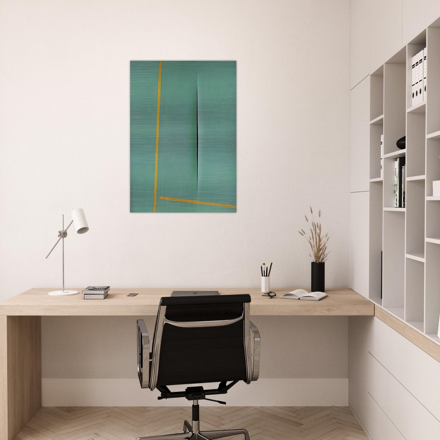 Concept Spatiale - 1964 - Lucio Fontana Brushed Aluminum Print - 70x100 cm / 28x40 inches | Lucio Fontana Aluminum Print | Lucio Fontana Prints