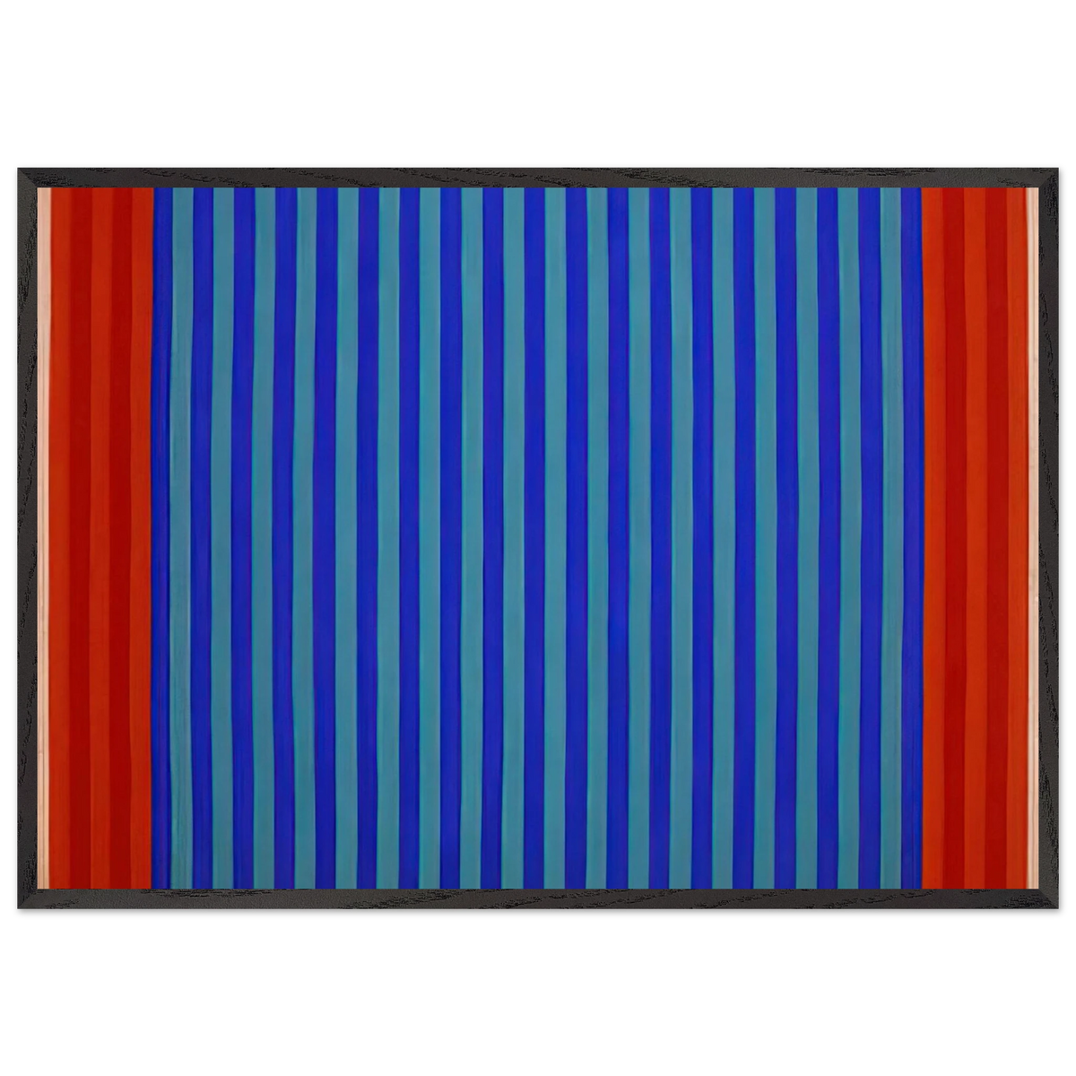 Untitled - 1962 N5 - Gene Davis 70x100 cm / 28x40 inches Framed Art Print – Black Wooden Frame