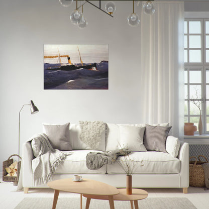 Tramp Steamer - Edward Hopper Brushed Aluminum Print - 70x100 cm / 28x40 inches | Edward Hopper Aluminum Print | Edward Hopper Prints