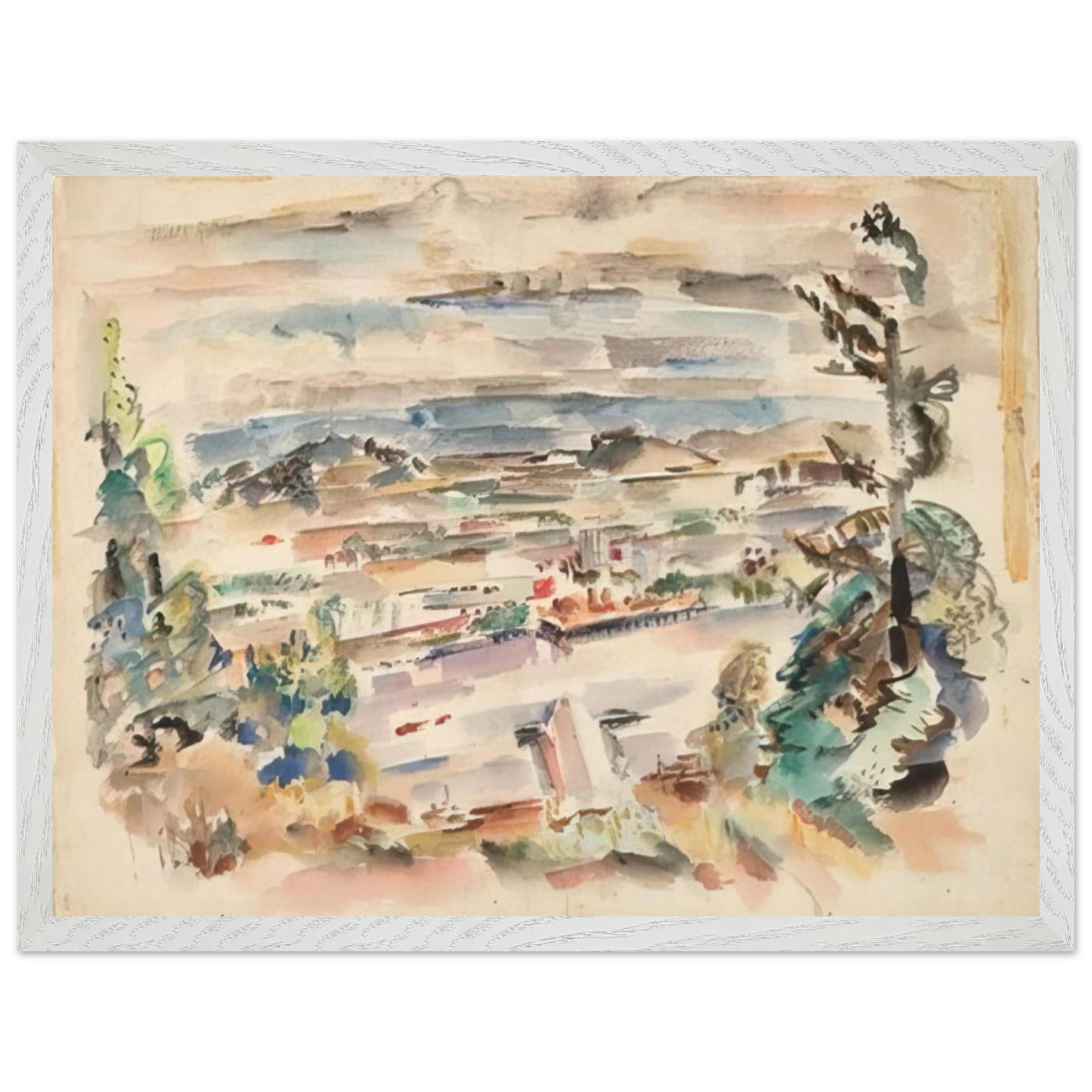 Mark Rothko - Untitled - 1929 Wall Art - 21x29.7 cm / 8x12" - Premium Wooden Framed Poster With Fine Art Paper-canvas - Wood frame