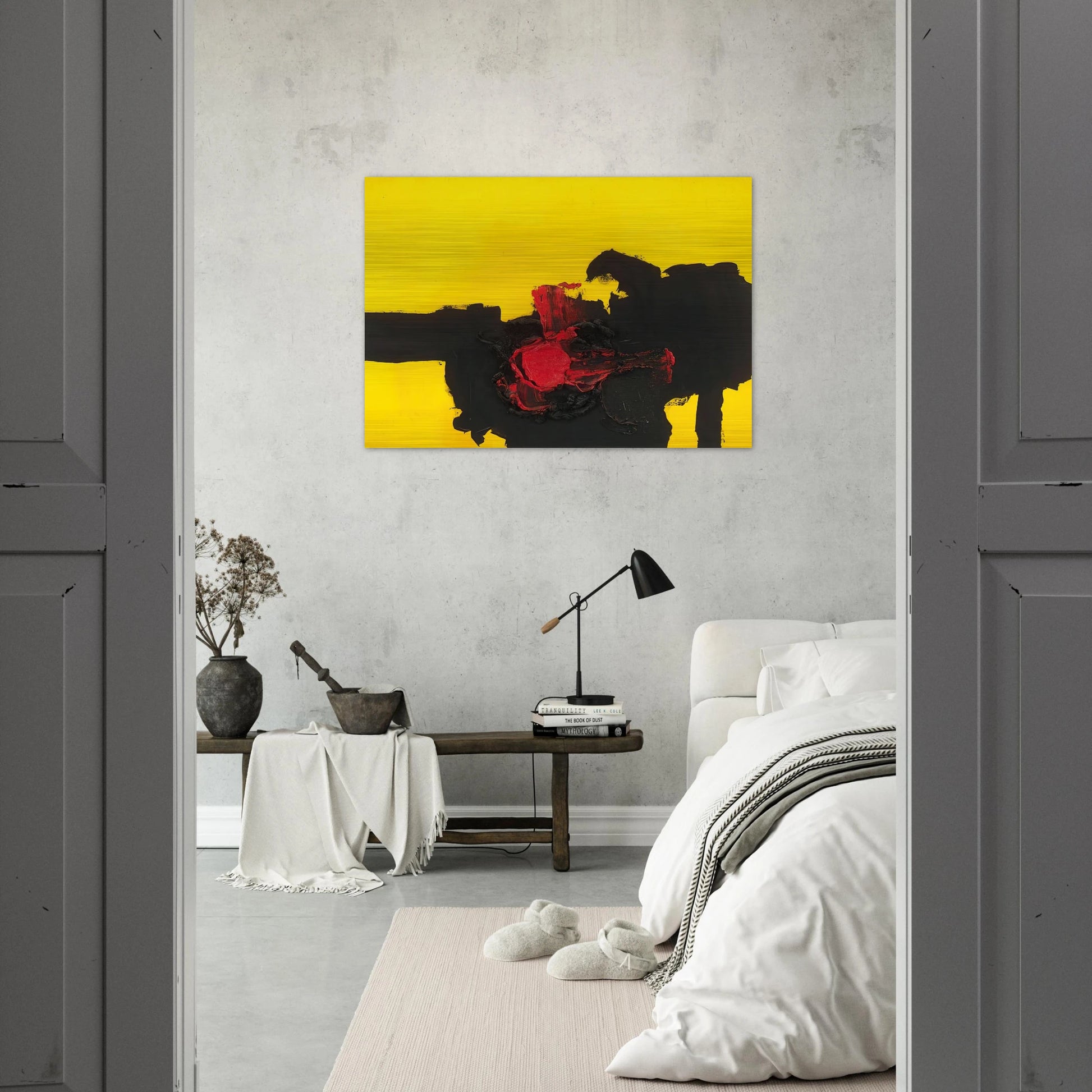 N MERO 363 1962 - Luis Feito Brushed Aluminum Print - 70x100 cm / 28x40 inches | Luis Feito Aluminum Print | Luis Feito Prints