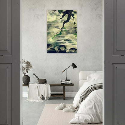 Fog Bound - Eyvind Earle Brushed Aluminum Print - 70x100 cm / 28x40 inches | Eyvind Earle Aluminum Print | Eyvind Earle Prints